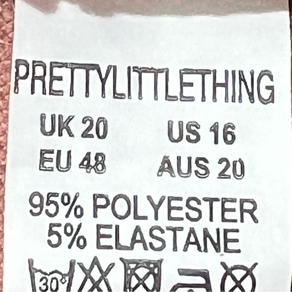 PrettyLittleThing Dress Bell Ruffled Sleeve Pink Stretch Party - Picture 8 of 11